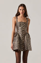Claudie Leopard Mini Dress