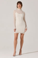 Kourtney Rhinestone Lace Mini Dress