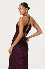 Halley Rhinestone Embellished Maxi Dress