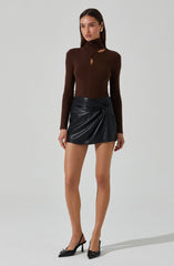 Neriah Faux Leather Skort