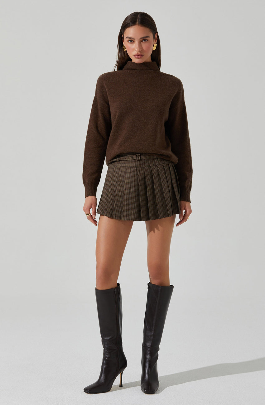 Hina Plaid Pleated Skort