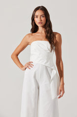 Maciel Strapless Pleated Jumpsuit