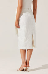 Jazmine Floral Jacquard Midi Skirt