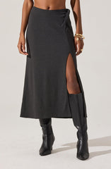 Lindy Twist Detail Midi Skirt