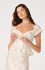 Vanessa Floral Cap Sleeve Top