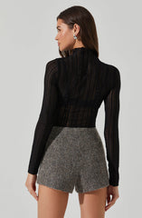 Colleen Lace Mock Neck Top