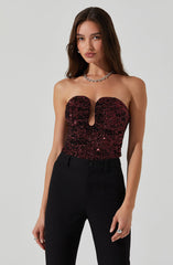 Arista Sweetheart Sequin Top
