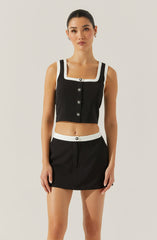 Rory Contrast Trim Top