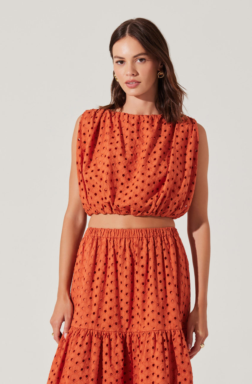 Nalley Eyelet Crop Top
