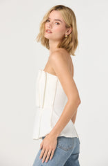 Clemira Pleated Strapless Top