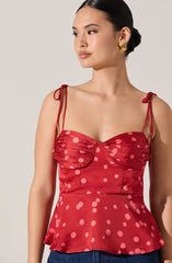 Selina Sweetheart Peplum Top