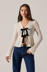 Miliana Contrast Bow Top