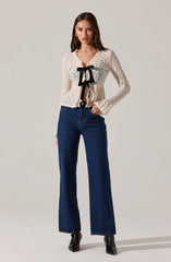 Miliana Contrast Bow Top