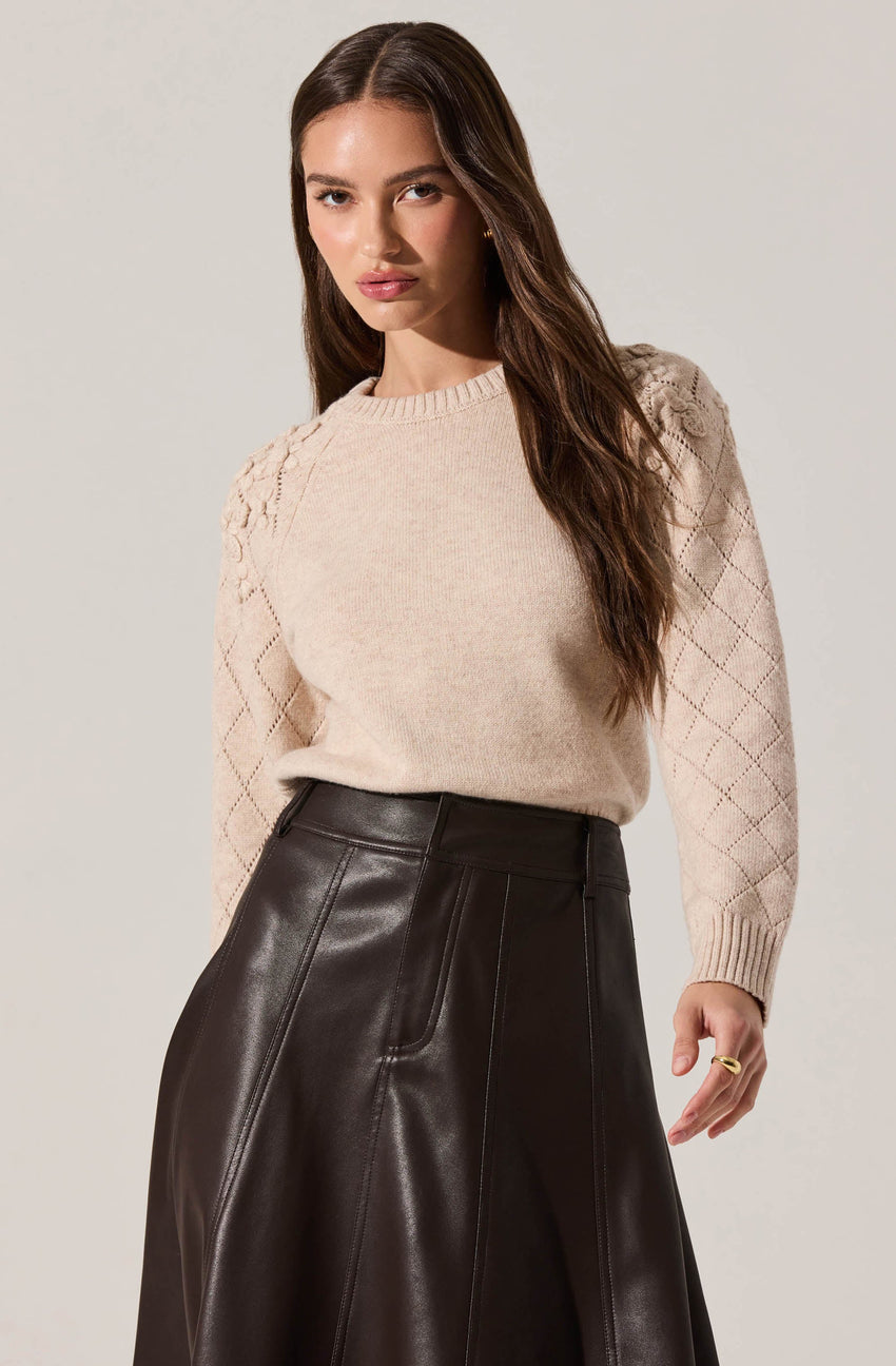 Florine 3D Floral Embroidered Sweater
