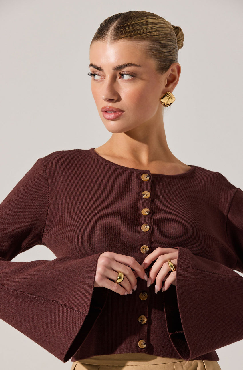 Nylah Bell Sleeve Cardigan