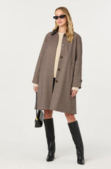 Raiden Contrast Plaid Trench Coat