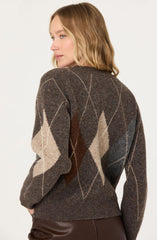 Terri Argyle Crewneck Sweater