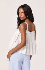 Lori Eyelet Babydoll Tank Top