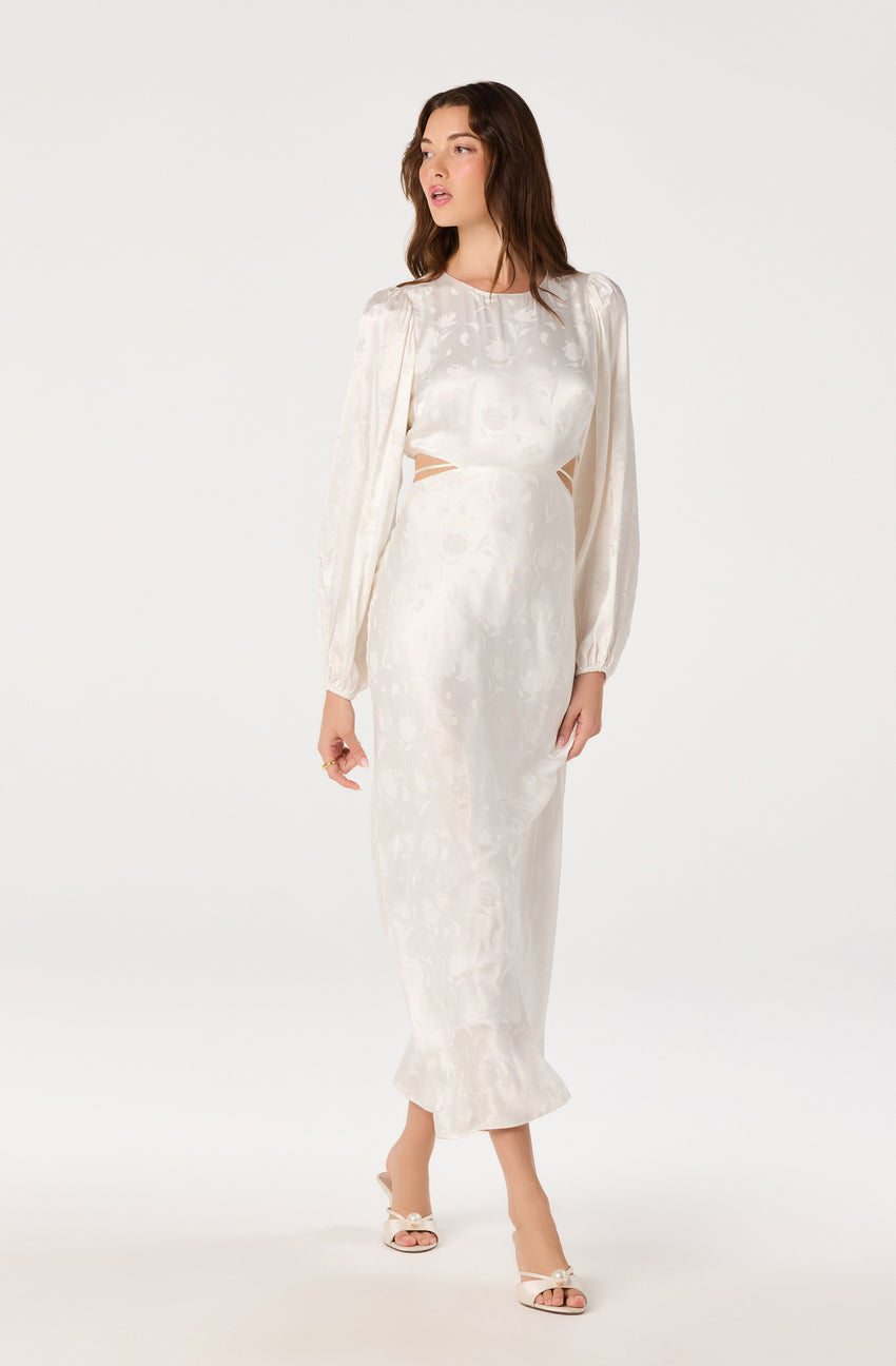 Quinn Floral Jacquard Maxi Dress