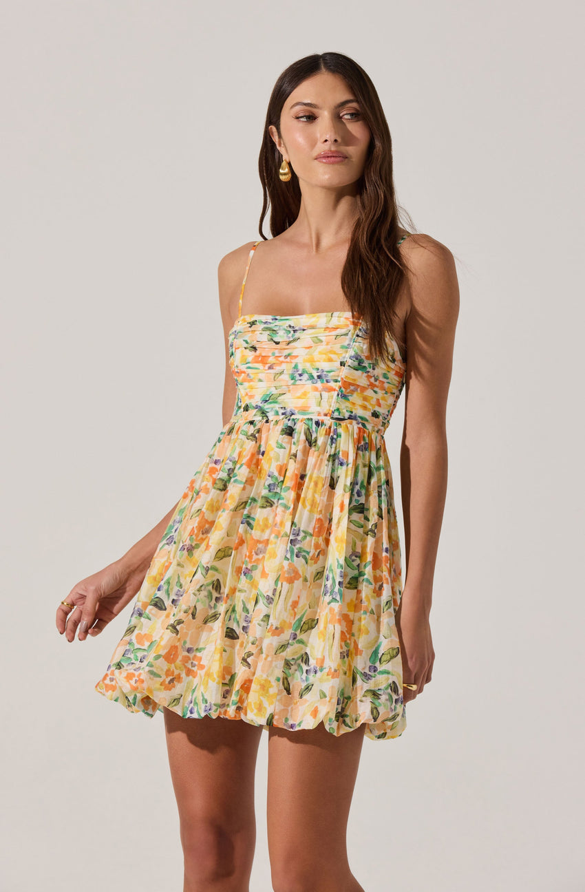 Bubble Floral Mini Dress