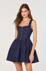 Tiered skirt mini dress