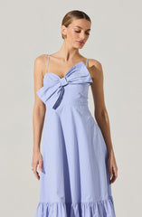 Asymmetrical Bow Midi Dress