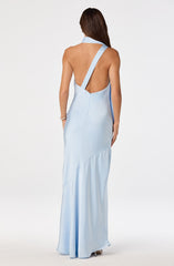 Varya Satin Cowl Neck Maxi Dress