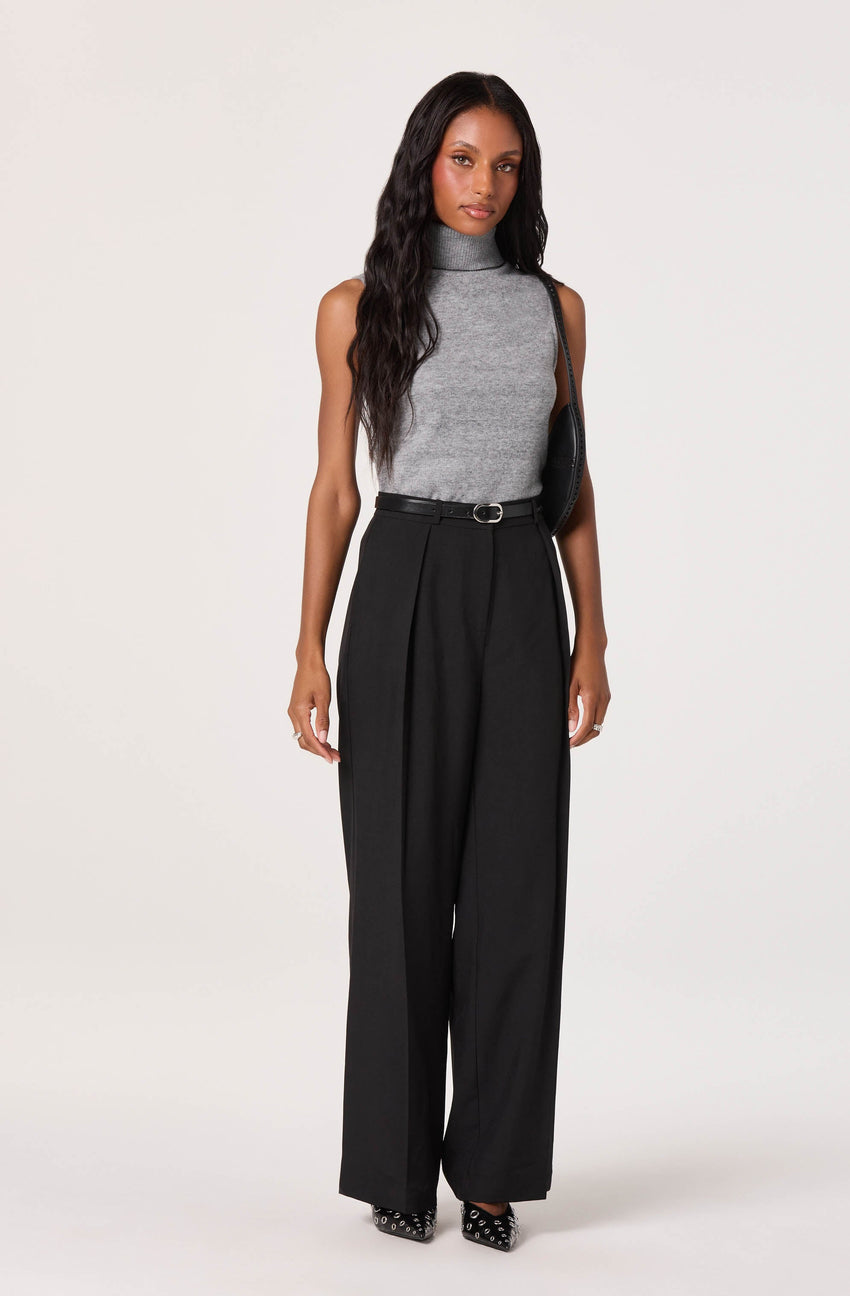 Pleated High Waist Trouser