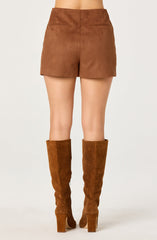 Faux Suede Mini Skort