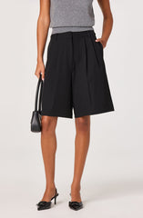 Pleat Front Tailored Bermuda Shorts