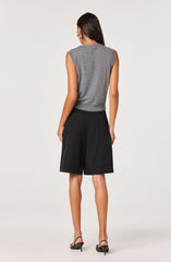 Pleat Front Tailored Bermuda Shorts