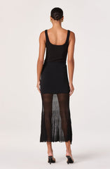 Semi Sheer Midi Skirt