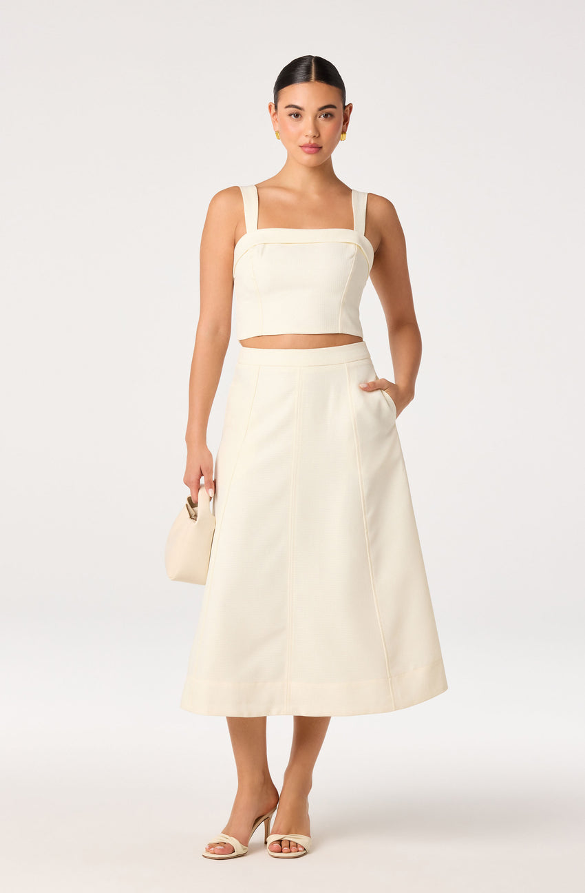 Kinslee A-Line Midi Skirt