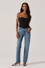 Strapless Bow Bustier Top
