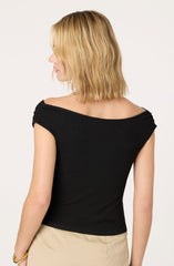 Ruched off shoulder top