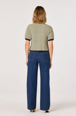 Contrast Bow Front Cardigan
