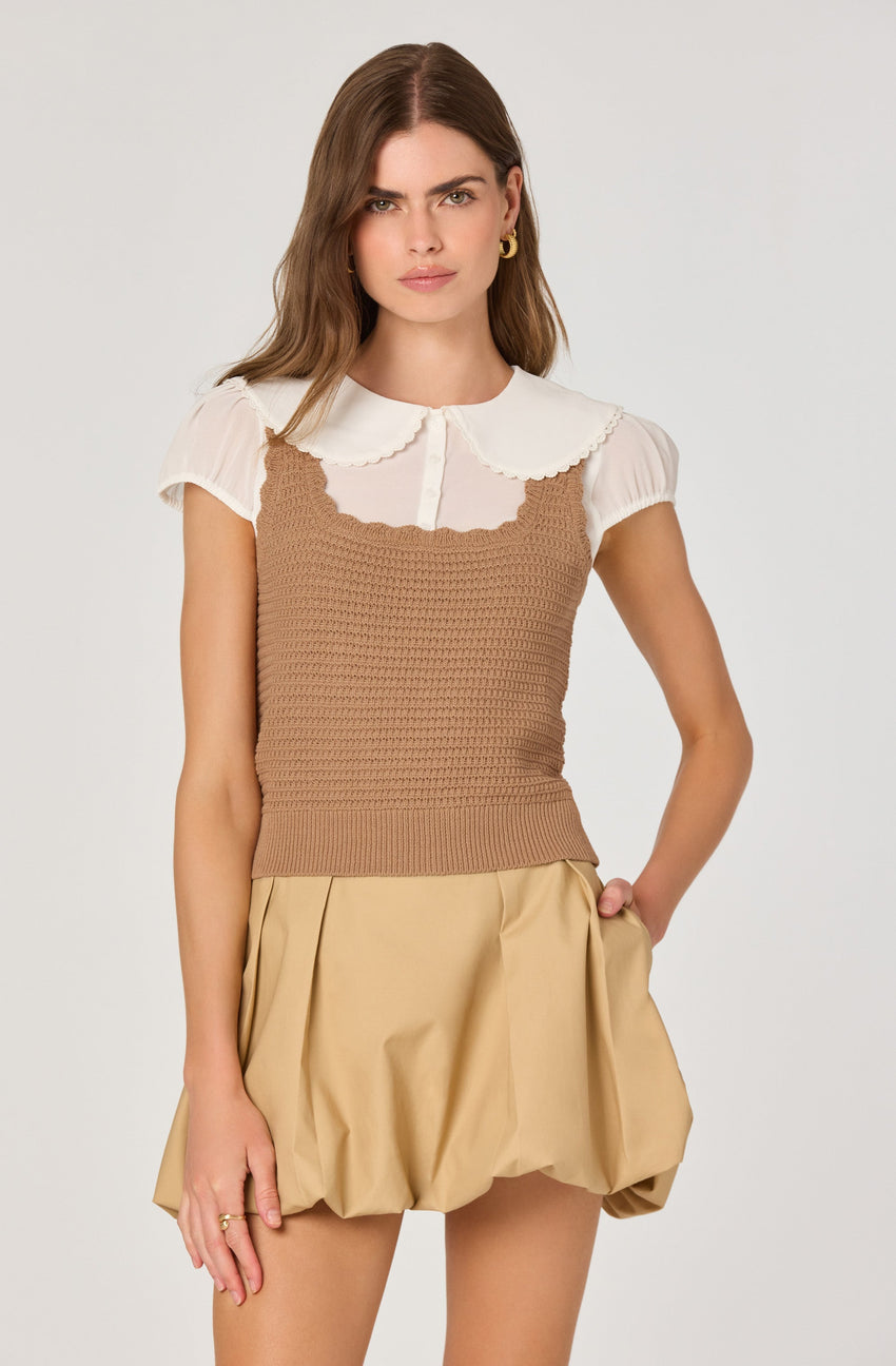 Peter Pan Collar Sweater Top