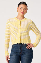 Karly Striped Open Knit Cardigan
